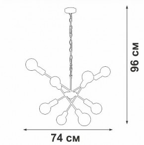 Подвесная люстра Vitaluce V4750 V4750-1/8 в Перми - perm.ok-mebel.com | фото 2
