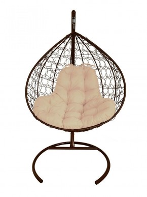 Подвесное кресло КОКОН "XL" ротанг (каркас коричневый) в Перми - perm.ok-mebel.com | фото