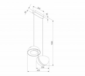 Подвесной светильник Eurosvet Emisfero 50083/2 LED золото в Перми - perm.ok-mebel.com | фото 4