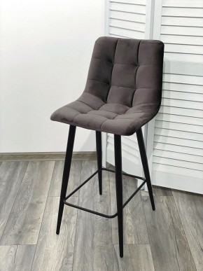 Полубарный стул CHILLI-QB графит #14, велюр / черный каркас (H=66cm) М-City в Перми - perm.ok-mebel.com | фото 2