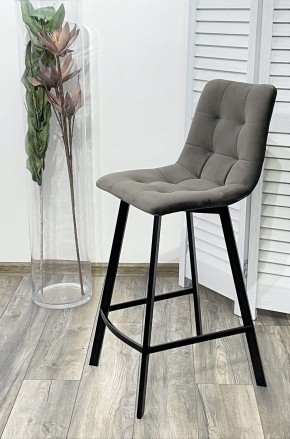 Полубарный стул CHILLI-QB SQUARE графит #14, велюр / черный каркас (H=66cm) М-City в Перми - perm.ok-mebel.com | фото 2