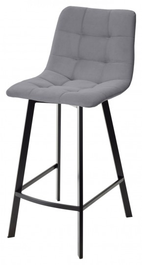 Полубарный стул CHILLI-QB SQUARE серый #27, велюр / черный каркас (H=66cm) М-City в Перми - perm.ok-mebel.com | фото 1