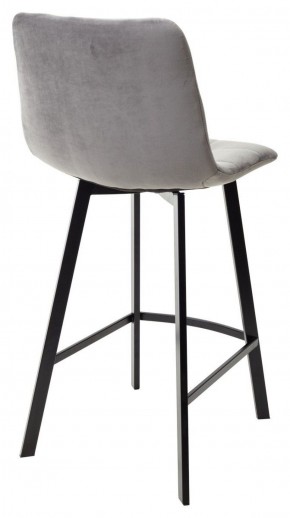 Полубарный стул CHILLI-QB SQUARE светло-серый #26, велюр / черный каркас (H=66cm) М-City в Перми - perm.ok-mebel.com | фото 4
