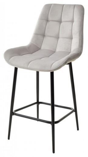 Полубарный стул ХОФМАН, цвет H-09 Светло-серый, велюр / черный каркас H=63cm М-City в Перми - perm.ok-mebel.com | фото 1
