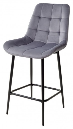Полубарный стул ХОФМАН, цвет H-14 Серый, велюр / черный каркас H=63cm М-City в Перми - perm.ok-mebel.com | фото 1