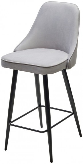 Полубарный стул NEPAL-PB СВЕТЛО- СЕРЫЙ BM-4, велюр/ черный каркас (H=68cm) М-City в Перми - perm.ok-mebel.com | фото
