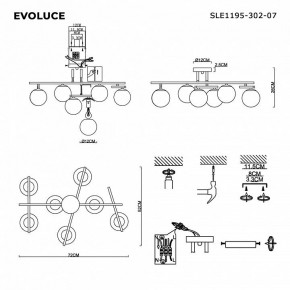 Потолочная люстра EVOLUCE SIERRA SLE1195-302-07 в Перми - perm.ok-mebel.com | фото 7
