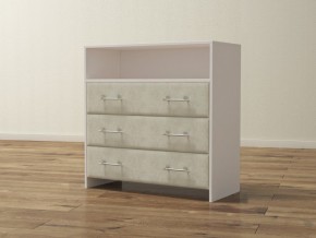 PROxSON Комод Varna (ЛДСП Белая+ткань Белый/Savana Milk (молочный)) 90x40 в Перми - perm.ok-mebel.com | фото