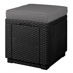 Пуфик Куб с подушкой (Cube with cushion) графит - прохладный серый в Перми - perm.ok-mebel.com | фото 1