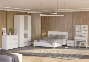 АДЕЛИНА Шкаф 3-х дверный с 2-мя ящ (белый рамух) в Перми - perm.ok-mebel.com | фото 3