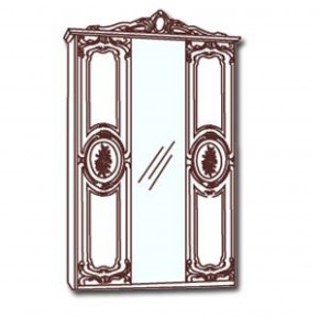 Шкаф 3-х дверный с зеркалами (01.143) Роза (беж) в Перми - perm.ok-mebel.com | фото