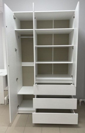 Шкаф 3-ств. с 3 ящиками "Бьянко" в Перми - perm.ok-mebel.com | фото 2