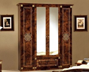 Шкаф 4-х дверный с зеркалами (02.144) Рома (орех) в Перми - perm.ok-mebel.com | фото