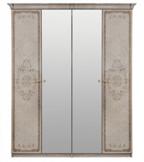 Шкаф 4-х створчатый (1+2+1) с Зеркалом "Патрисия" (крем) в Перми - perm.ok-mebel.com | фото