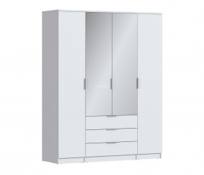 Шкаф 4х дверный с зеркалами Николь СБ-2595/1 (Белый) в Перми - perm.ok-mebel.com | фото