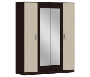 Шкаф 4х дверный с зеркалами Уют СБ-2750/1.Н (Венге/Паллада) в Перми - perm.ok-mebel.com | фото