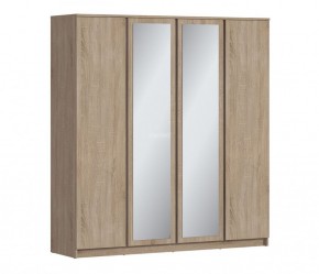 Шкаф 4х дверный с зеркалами Веста СБ-3082 (Дуб Сонома) в Перми - perm.ok-mebel.com | фото