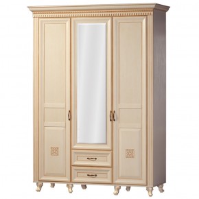 Шкаф для одежды 3-х дверный №470 Марлен Кремовый белый в Перми - perm.ok-mebel.com | фото