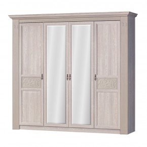 Шкаф для одежды 4-дверный №203 "Лючия" Дуб оксфорд серый в Перми - perm.ok-mebel.com | фото
