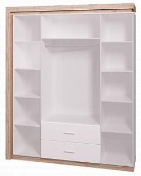Шкаф для одежды с ящиками 4-х створчатый с зеркалом Люмен 16 в Перми - perm.ok-mebel.com | фото 2