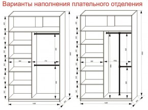 Шкаф-купе 1400 серии SOFT D8+D2+B2+PL4 (2 ящика+F обр.штанга) профиль «Графит» в Перми - perm.ok-mebel.com | фото 7