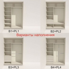 Шкаф-купе 1400 серии SOFT D8+D2+B2+PL4 (2 ящика+F обр.штанга) профиль «Капучино» в Перми - perm.ok-mebel.com | фото 4