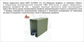 Шкаф-купе 1500 серии NEW CLASSIC K2+K2+B2+PL2(2 ящика+1 штанга+1 полка) профиль «Капучино» в Перми - perm.ok-mebel.com | фото 17