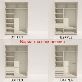 Шкаф-купе 1600 серии SOFT D1+D3+B2+PL1 (2 ящика+1штанга) профиль «Графит» в Перми - perm.ok-mebel.com | фото 5