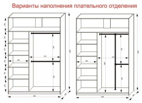 Шкаф-купе 1600 серии SOFT D6+D6+B2+PL3 (2 ящика+2штанги) профиль «Капучино» в Перми - perm.ok-mebel.com | фото 7