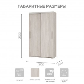 Шкаф-купе ШКК-11 (ясень белый) в Перми - perm.ok-mebel.com | фото 7