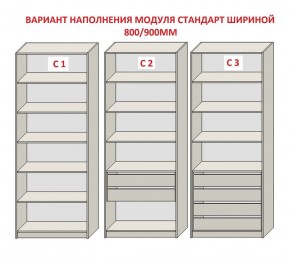 Шкаф распашной серия «ЗЕВС» (PL3/С1/PL2) в Перми - perm.ok-mebel.com | фото 6