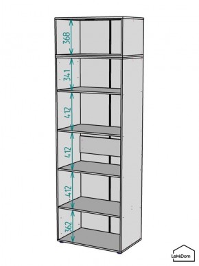 Шкаф с антресолью Linnea MHR-2A-2 2450х800х510 (ДВ-М 11.1.25) в Перми - perm.ok-mebel.com | фото 3