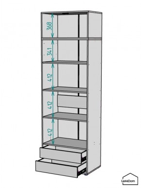Шкаф с антресолью Linnea MHR-2A-4 2450х800х510 (ДВ-М 11.1.25) в Перми - perm.ok-mebel.com | фото 3
