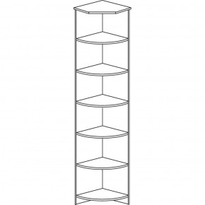 Шкаф угловой открытый №607 Инна Денвер темный в Перми - perm.ok-mebel.com | фото 2
