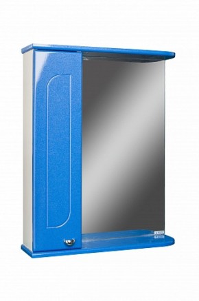Шкаф-зеркало Радуга Синий металлик 55 левый АЙСБЕРГ (DA1129HZR) в Перми - perm.ok-mebel.com | фото
