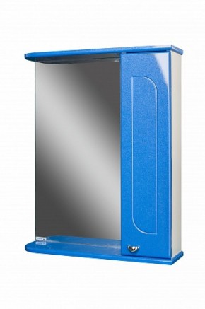 Шкаф-зеркало Радуга Синий металлик 60 правый АЙСБЕРГ (DA1130HZR) в Перми - perm.ok-mebel.com | фото