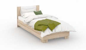 Спальня Аврора Кровать 120 со встроенным основанием под матрас Дуб сонома/Белый в Перми - perm.ok-mebel.com | фото