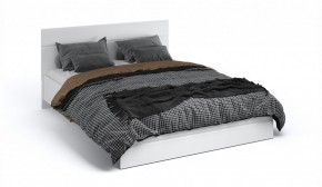 Спальня Йорк Кровать 160 с подъемным механизмом Белый жемчуг/Белый глянец в Перми - perm.ok-mebel.com | фото