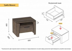 Спальный гарнитур  Мальта (Дуб Винтерберг) в Перми - perm.ok-mebel.com | фото 16