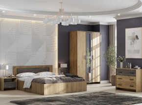 Спальный гарнитур МСП-1 (Дуб золотой/Камень темный) 1600 в Перми - perm.ok-mebel.com | фото 1