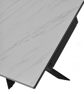 Стол BELLUNO 160 MARBLES KL-99 Белый мрамор матовый, итальянская керамика/ черный каркас, ®DISAUR в Перми - perm.ok-mebel.com | фото 6