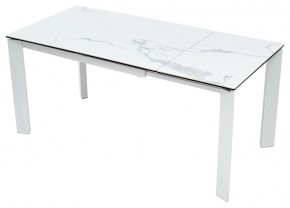 Стол CORNER 120 HIGH GLOSS STATUARIO керамика, стекло/ белый каркас, ®DISAUR в Перми - perm.ok-mebel.com | фото 6