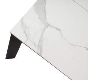 Стол CORNER 120 HIGH GLOSS STATUARIO керамика, стекло/ черный каркас, ®DISAUR в Перми - perm.ok-mebel.com | фото 8