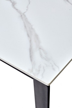 Стол CORNER 120 MATT WHITE MARBLE SOLID CERAMIC / BLACK, ®DISAUR в Перми - perm.ok-mebel.com | фото 3