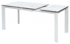 Стол CORNER 120 MATTE STATUARIO Белый мрамор матовый керамика, стекло/ белый каркас, ®DISAUR в Перми - perm.ok-mebel.com | фото 5
