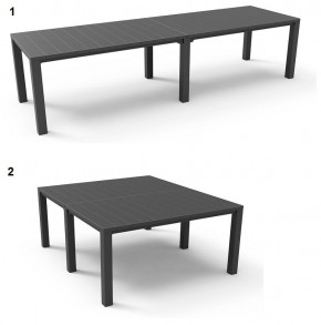 Стол раскладной Джули (Julie Double table 2 configurations) Графит в Перми - perm.ok-mebel.com | фото 1