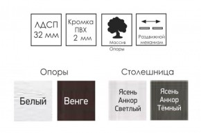 Стол раскладной Ялта-2 (опоры массив резной) в Перми - perm.ok-mebel.com | фото 4