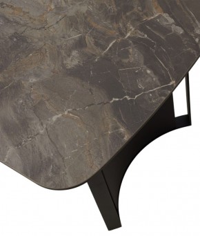 Стол RASMUS 160 KL-80 Серый мрамор, итальянская керамика / черный каркас, ®DISAUR в Перми - perm.ok-mebel.com | фото 9