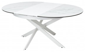 Стол TRENTO 120 HIGH GLOSS STATUARIO Белый мрамор глянцевый, керамика/ белый каркас, ®DISAUR в Перми - perm.ok-mebel.com | фото 7