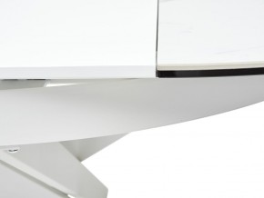 Стол TRENTO 120 HIGH GLOSS STATUARIO Белый мрамор глянцевый, керамика/ белый каркас, ®DISAUR в Перми - perm.ok-mebel.com | фото 9